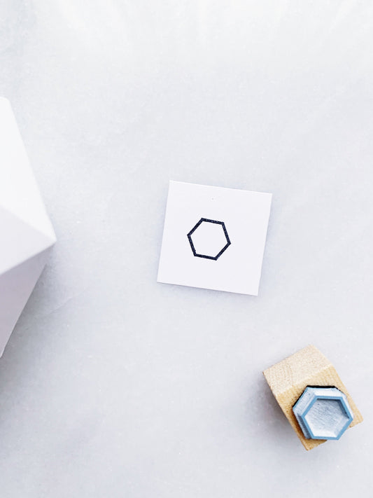 Hexagon Rubber Stamp