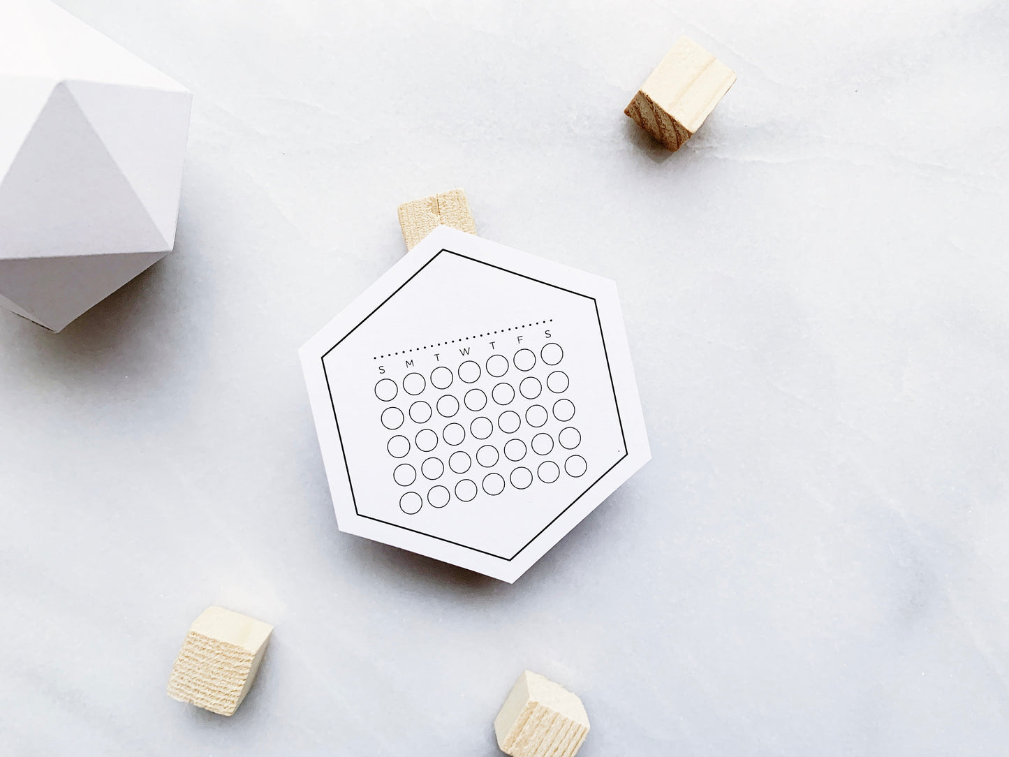 Hexagon Habit Tracker Sticker Set of 6